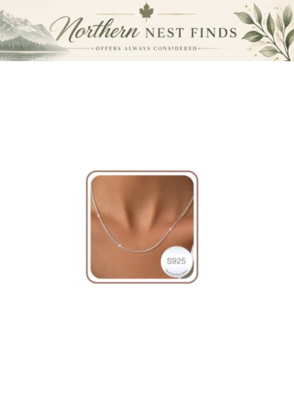 925 Sterling Silver Box Chain Necklace for Women, 1mm & 1.5mm, 16-22 Inch, Gift
